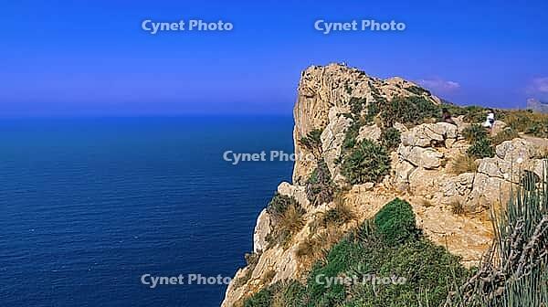 Es Colomer Viewpoint, Formentor Peninsula, Pollensa Bay, Comarca Sierra de Tramuntana, Mediterranean Sea, Mallorca, Islas Baleares, Spain [IBR124794847]