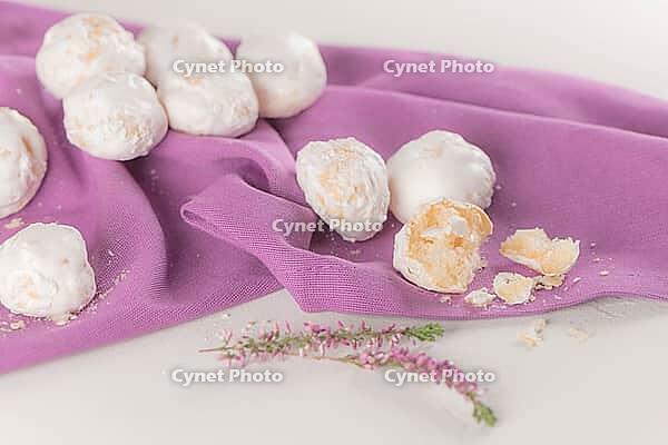 Traditional portuguese sweets beijinhos, regional sweet from Pombal, Portugal [IBR124817891]