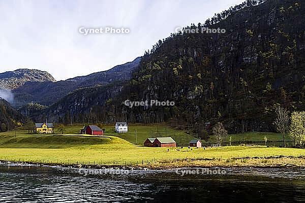 Norway Stamneshella, Mostraumen mountains on the Mostraumenfjord [IBR124897423]