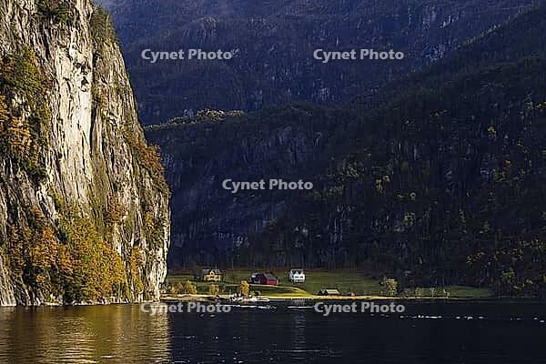 Norway Stamneshella, Mostraumen mountains on the Mostraumenfjord [IBR124897431]