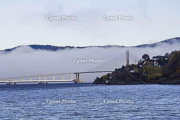 Norway Bergen, Nordhordland Bridge at Mostraumenfjord [IBR124897438]