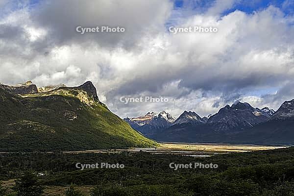Argentina? Ushuaia, Carbajal Valley viewpoint in Tierra del Fuego [IBR124897450]