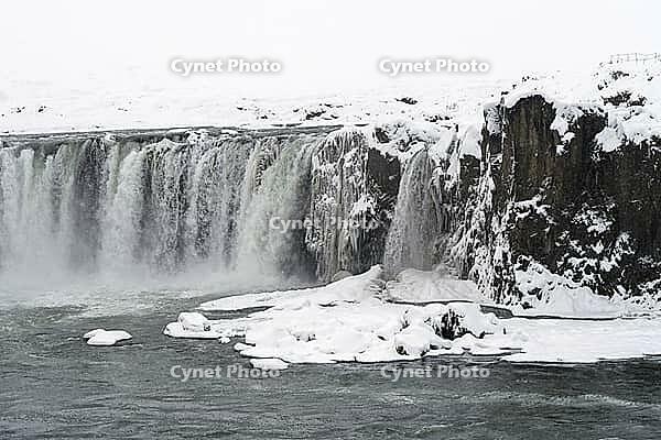 Iceland Akureyri, Godafoss Waterfall in Fosshall [IBR124897478]