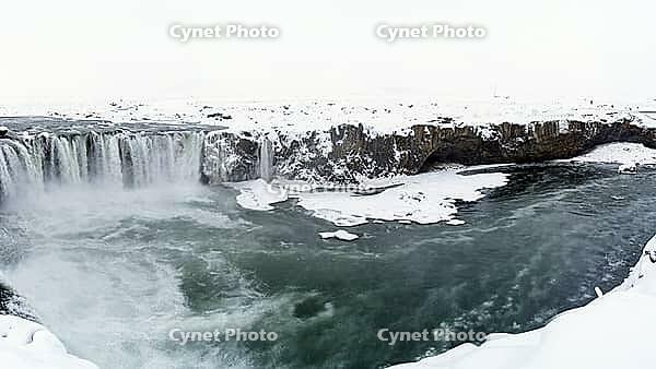 Iceland Akureyri, Godafoss Waterfall in Fosshall [IBR124897479]