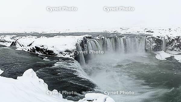 Iceland Akureyri, Godafoss Waterfall in Fosshall [IBR124897480]