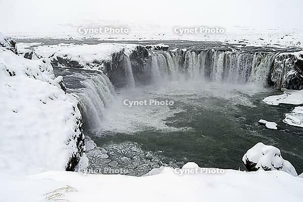 Iceland Akureyri, Godafoss Waterfall in Fosshall [IBR124897481]