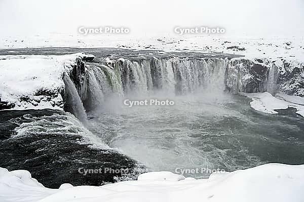 Iceland Akureyri, Godafoss Waterfall in Fosshall [IBR124897483]