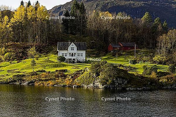 Norway Bergen, Haukoy island on the Mostraumenfjord [IBR124897485]