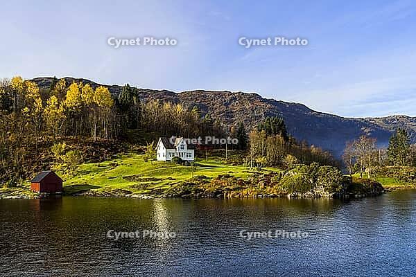 Norway Bergen, Haukoy island on the Mostraumenfjord [IBR124897487]