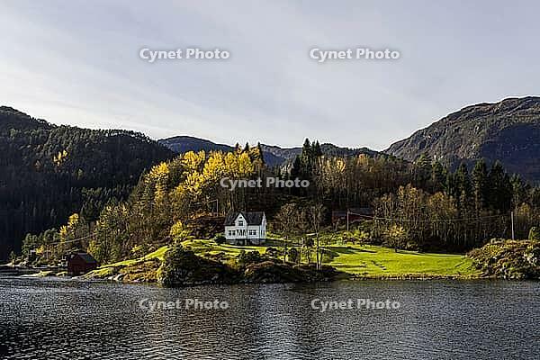 Norway Bergen, Haukoy island on the Mostraumenfjord [IBR124897488]