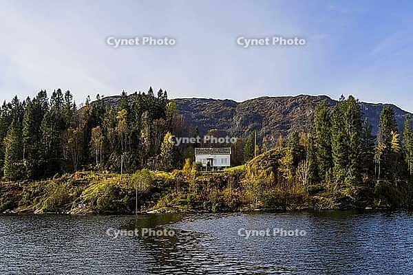 Norway Bergen, Haukoy island on the Mostraumenfjord [IBR124897489]