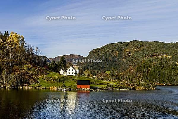 Norway Bergen, Haukoy island on the Mostraumenfjord [IBR124897492]