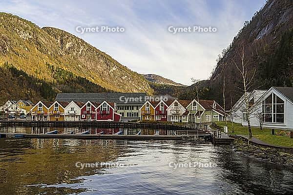 Norway Modalen, harbour pier [IBR124897494]