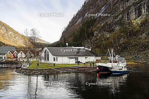 Norway Modalen, harbour pier [IBR124897500]