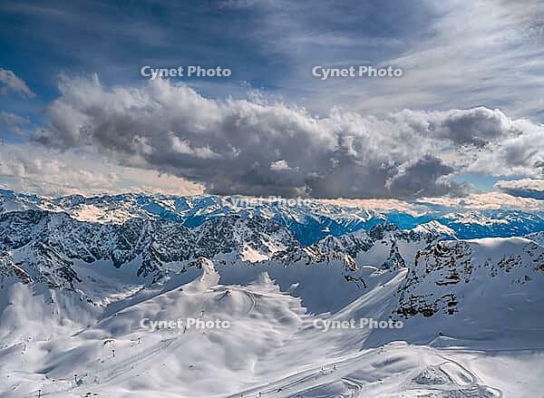 View of the Alps from Zugspitze, Germany's highest mountain [IBR124898927]