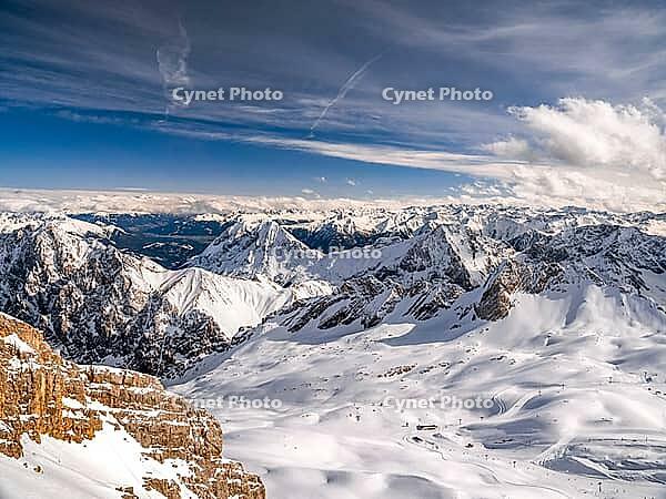 View of the Alps from Zugspitze, Germany's highest mountain [IBR124898964]