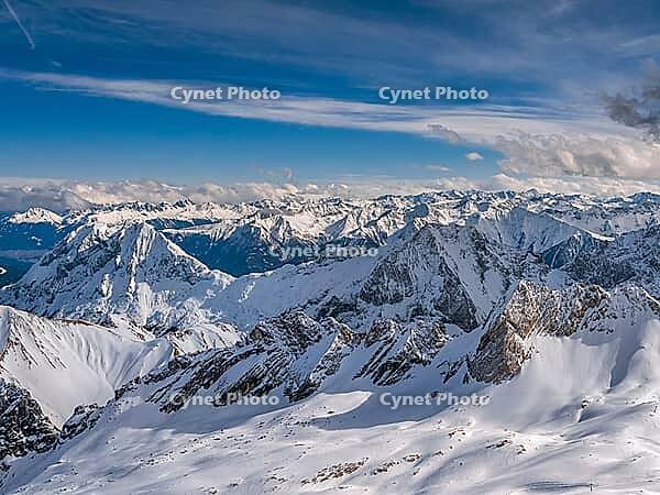 View of the Alps from Zugspitze, Germany's highest mountain [IBR124898969]