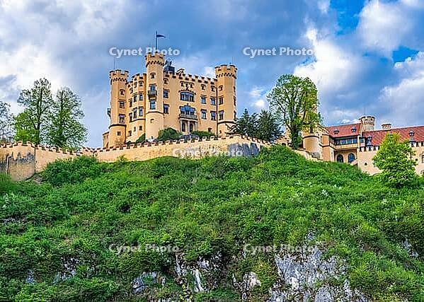 Hohenschwangau Castle, Schwangau near Füssen, Bavarian Alps, Allgäu, Upper Bavaria, Bavaria, Germany [IBR124898983]