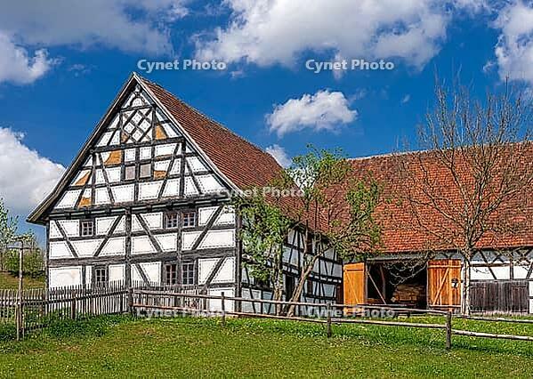 Schwäbisches Bauernhofmuseum Illerbeuren, Upper Swabia, Allgäu, Bavaria, Germany [IBR124899004]