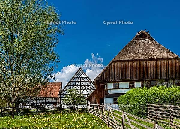 Schwäbisches Bauernhofmuseum Illerbeuren, Upper Swabia, Allgäu, Bavaria, Germany [IBR124899010]