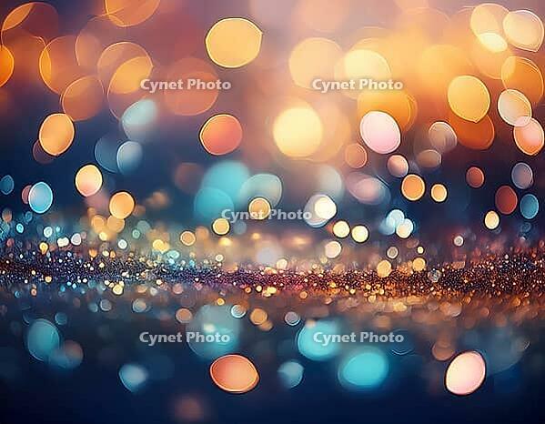 Blurred Abstract Background with Bokeh Lights. Abstract Modern Particle Wallpaper, AI generated [IBR124899891]