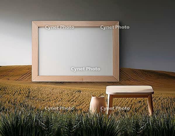 Empty frame with copy space for mockup and display design, AI generated [IBR124899897]