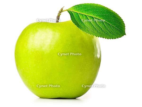 Fresh green apple isolated on white [IBR124906408]