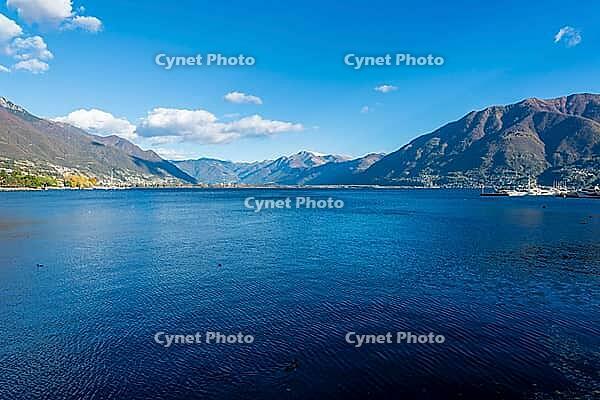 View of a lake with mountains in the background [IBR124915282]