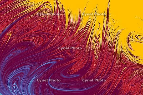 Abstract liquid ebru marbling texture showcasing smooth color flow and organic patterns for elegant, modern design backgrounds [IBR124920180]