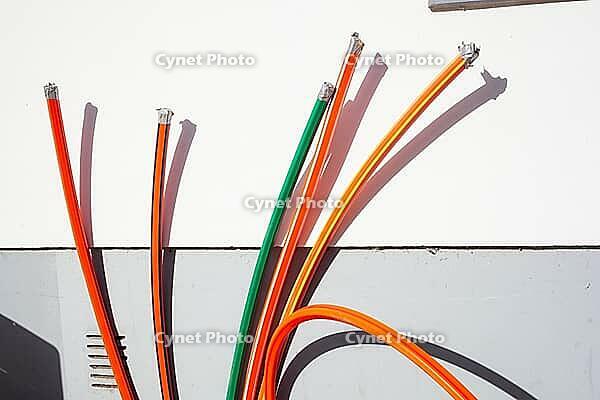 Construction site for laying fiber optic cables in front of a residential building, Bremen, Germany [IBR124920235]
