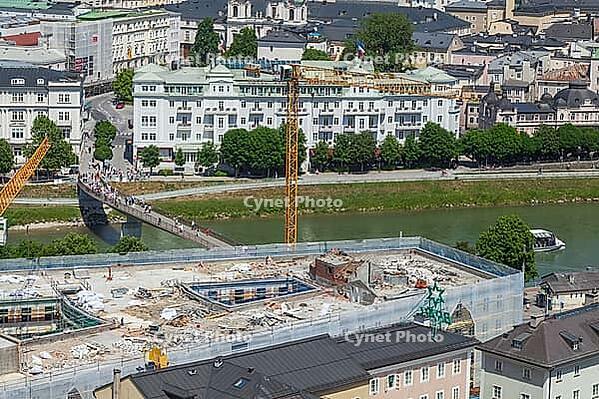 Construction site for the renovation of a building with a roof in the city center, Salzburg, Salzburger Land, Austria [IBR124920243]