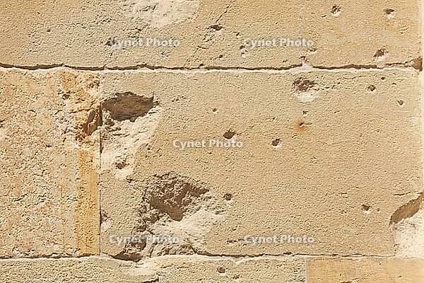 Bullet holes from the Second World War on a wall, Munich, Upper Bavaria, Bavaria, Germany [IBR124920248]