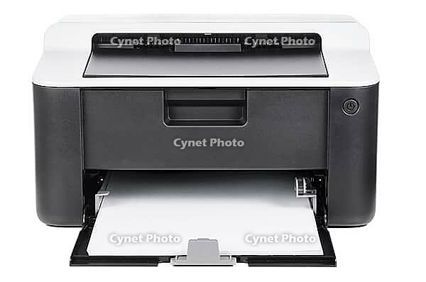 Compact laser home printer isolated on white background [IBR124944115]