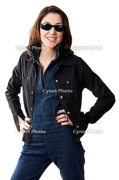 Woman in sun glasses isolated on the white background [IBR124968450]