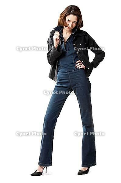 Woman with sun glasses isolated on the white background [IBR124968474]