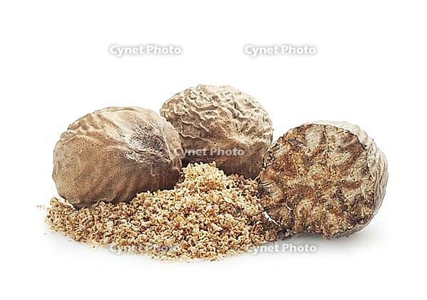 Nutmeg on a white background [IBR124991080]