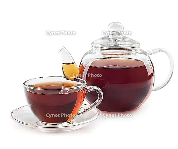 Tea in cup isolated on white background [IBR124991088]