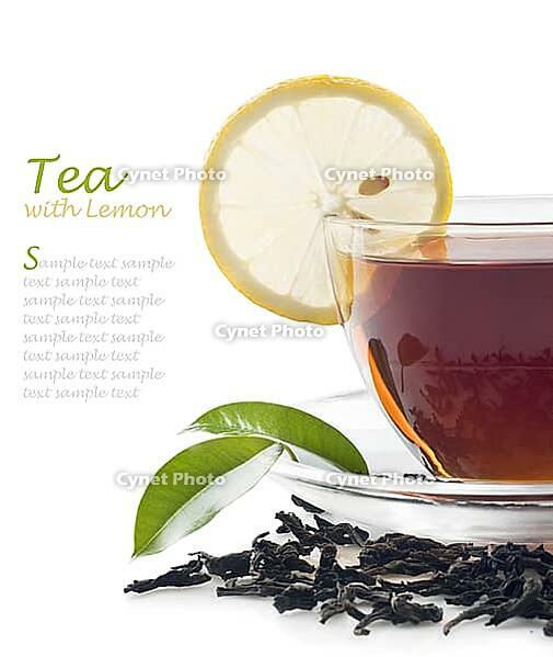 Hot black tea with lemon [IBR124991108]
