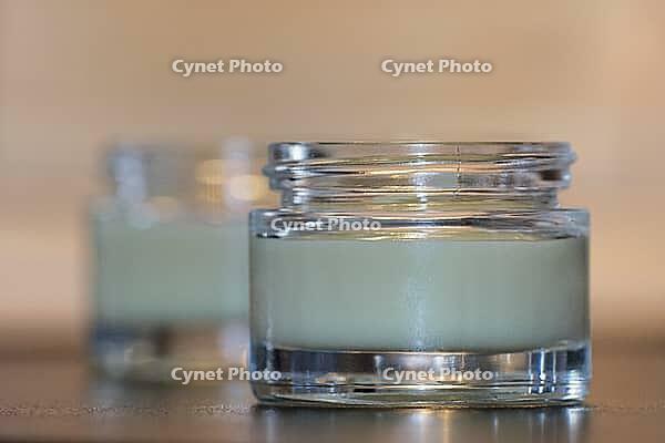 Homemade cream in small jars, Kempen, Viersen District, North Rhine-Westphalia, Germany [IBR125007636]