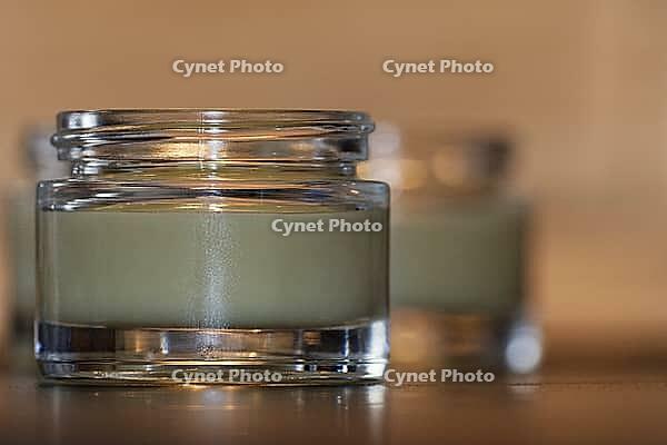 Homemade cream in small jars, Kempen, Viersen District, North Rhine-Westphalia, Germany [IBR125007637]