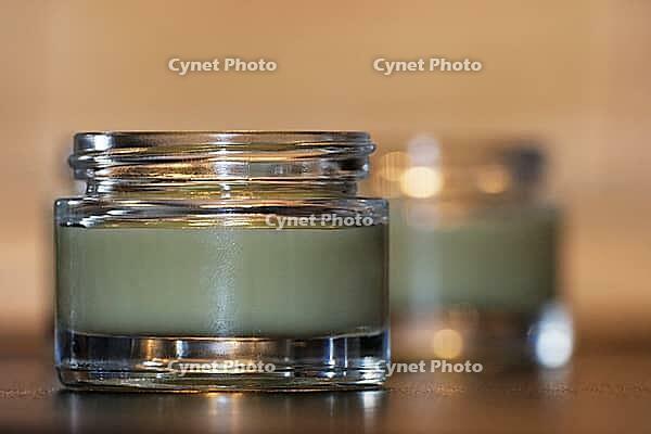 Homemade cream in small jars, Kempen, Viersen District, North Rhine-Westphalia, Germany [IBR125007660]
