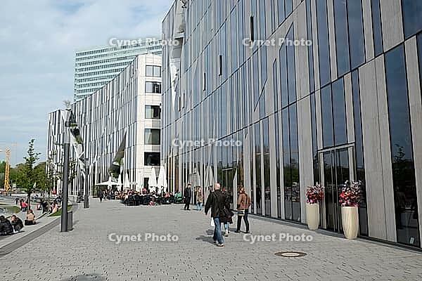 Modern building complex by architect Daniel Libeskind, Köbogen, Düsseldorf, North Rhine-Westphalia, Germany [IBR125012284]