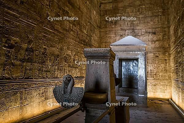 Reliefs and hieroglyphs, Horus temple, Edfu, Upper Egypt, Egypt [IBR125026155]