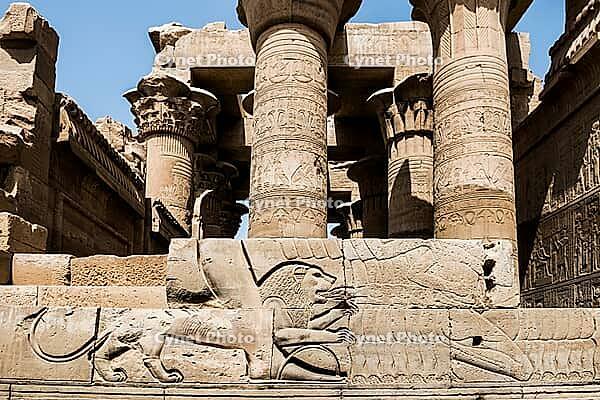 Temple complex on the Nile, Kom Ombo temple, Upper Egypt, Egypt [IBR125026171]