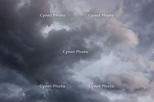 Nature, sky filled with dense storm clouds, Province of Quebec, Canada [IBR125026195]