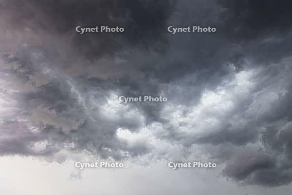 Nature, sky filled with dense storm clouds, Province of Quebec, Canada [IBR125026198]