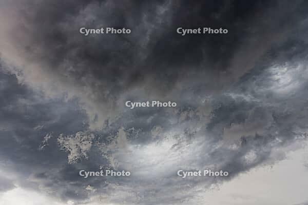 Nature, sky filled with dense storm clouds, Province of Quebec, Canada [IBR125026203]