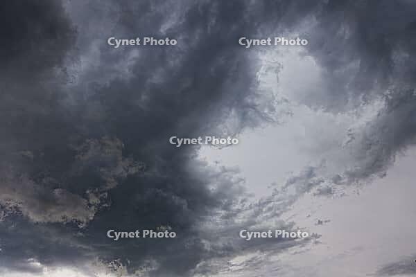 Nature, sky filled with dense storm clouds, Province of Quebec, Canada [IBR125026208]