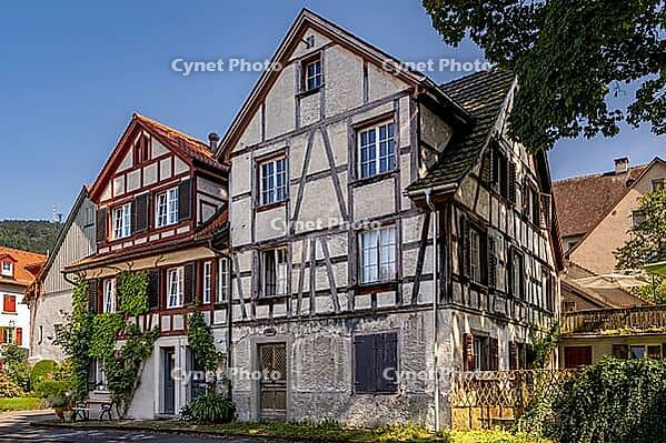 Historic buildings, houses in the Upper Town, Bregenz, Old Town, Lake Constance, Vorarlberg, Austria [IBR125030427]