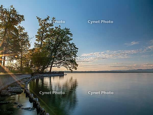 Lake Starnberg in morning light, Tutzing, Bavaria, Germany [IBR125030476]